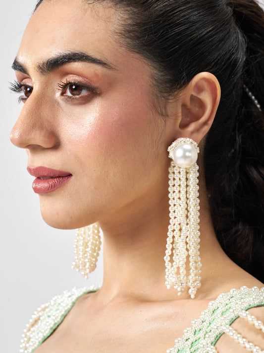 Pearl Long Earrings