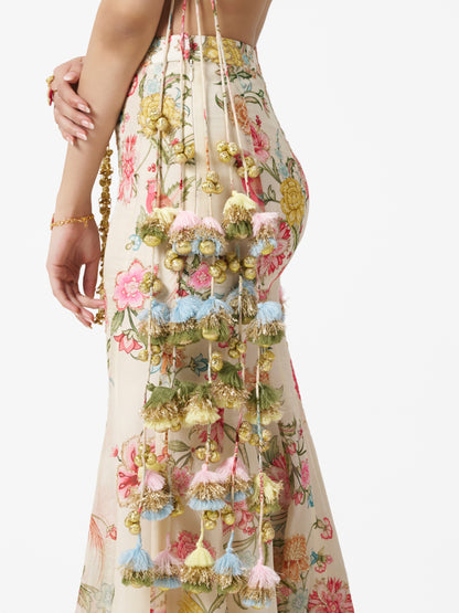 Dilruba Sharara Set - Ivory