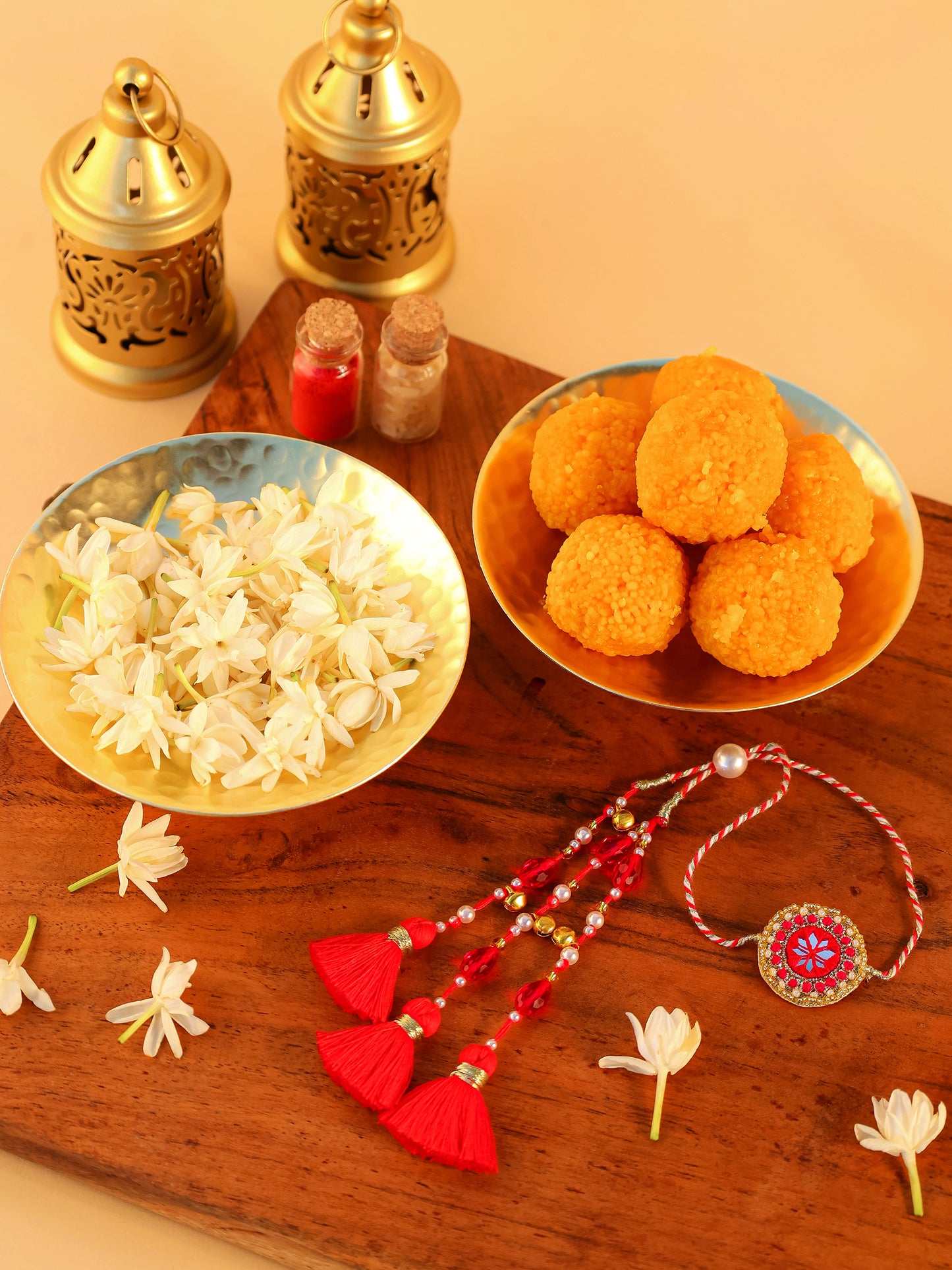 Traditional Red Lumba Rakhi