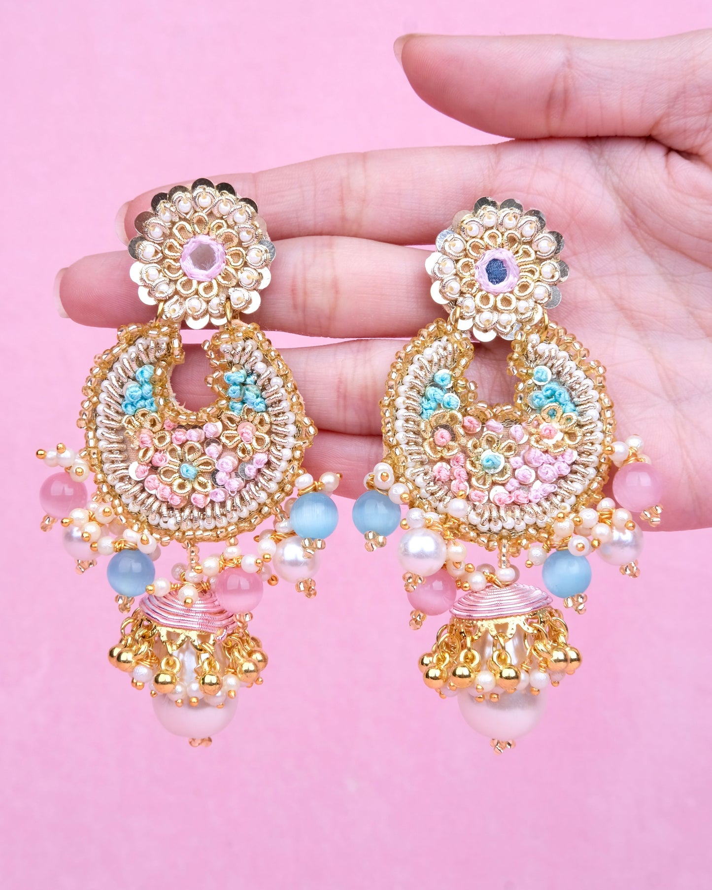 Fiza Set (Choker, Earrings, Mathapatti & Set Of Haathphool)