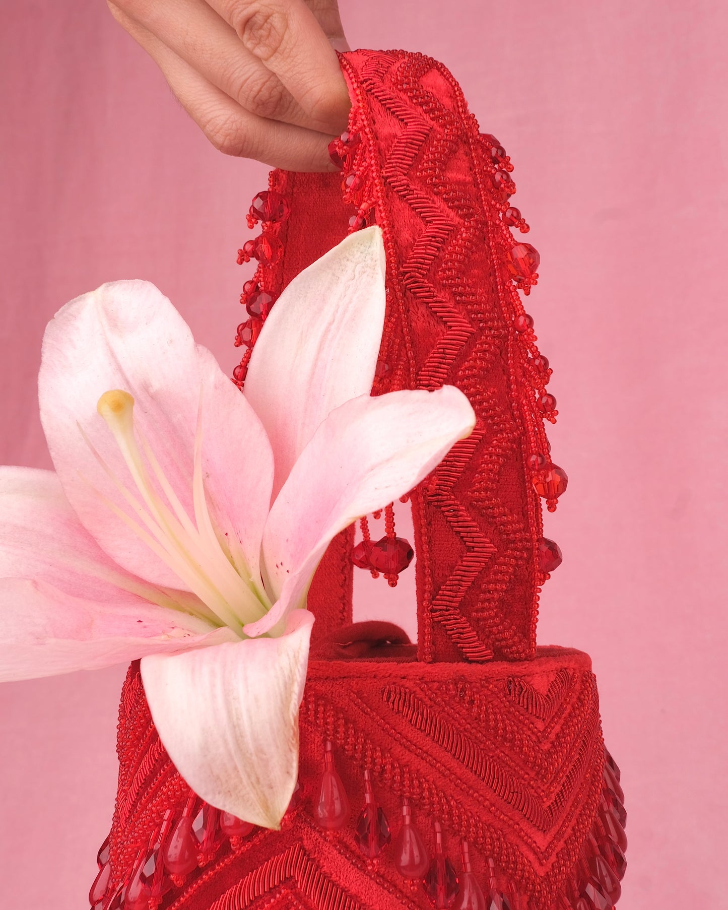Aurora Bucket Bag - Red