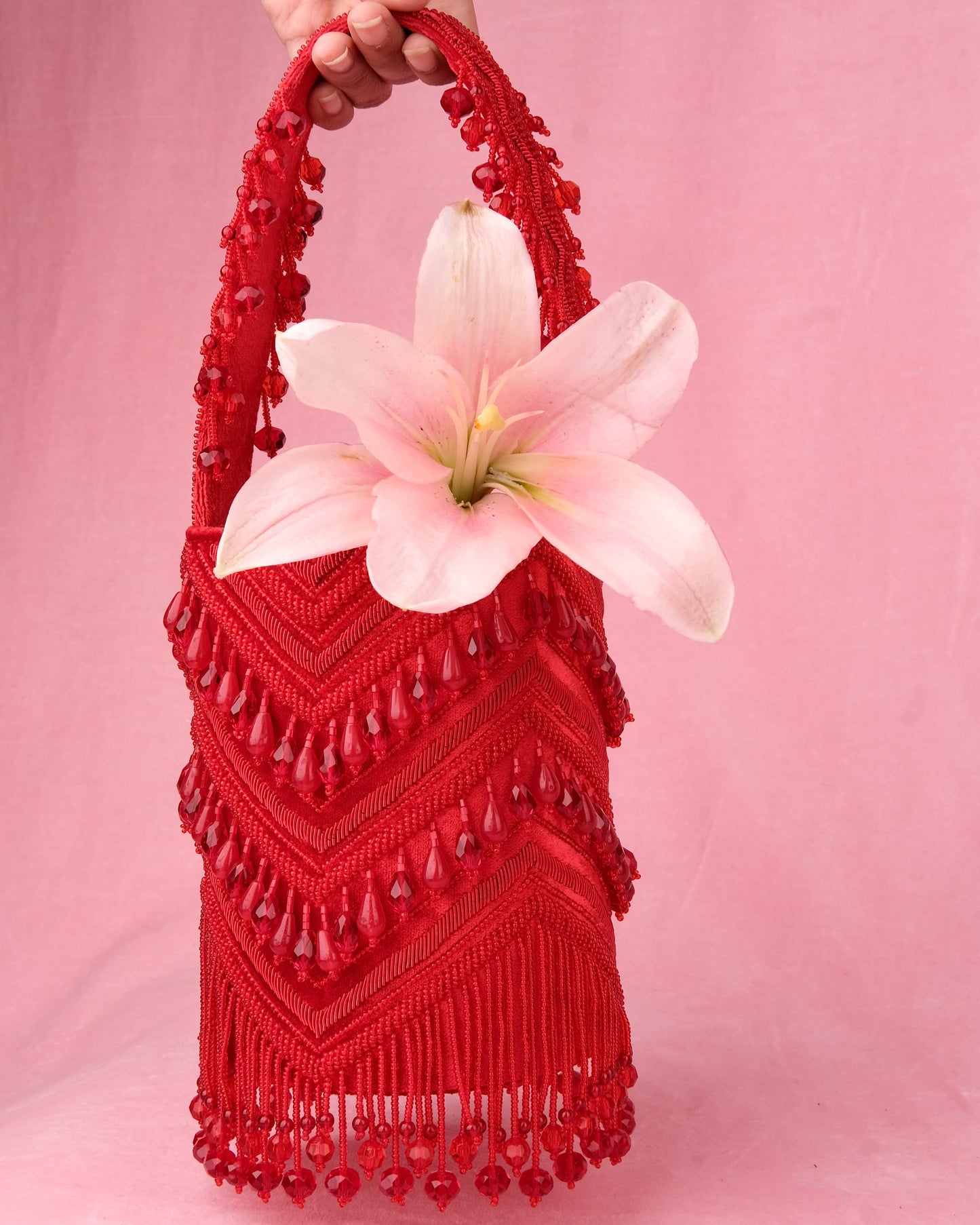 Aurora Bucket Bag - Red