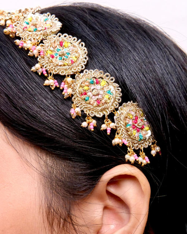 Mini Rang Sheeshpatti and Earrings Set - TONOTO