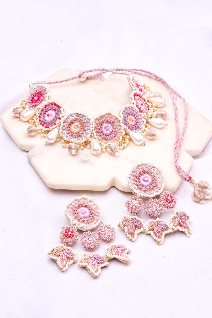 Rosé Set (Choker & Earrings) - TONOTO