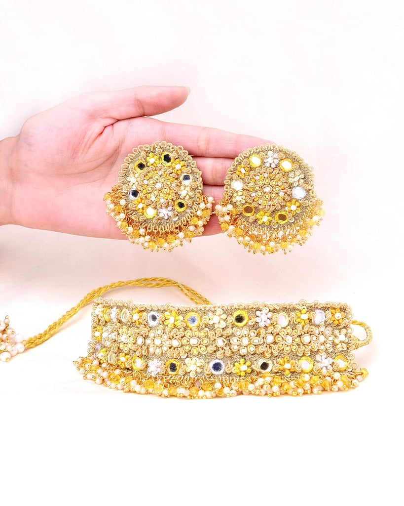 Kesar Set (Choker & Earrings) - TONOTO