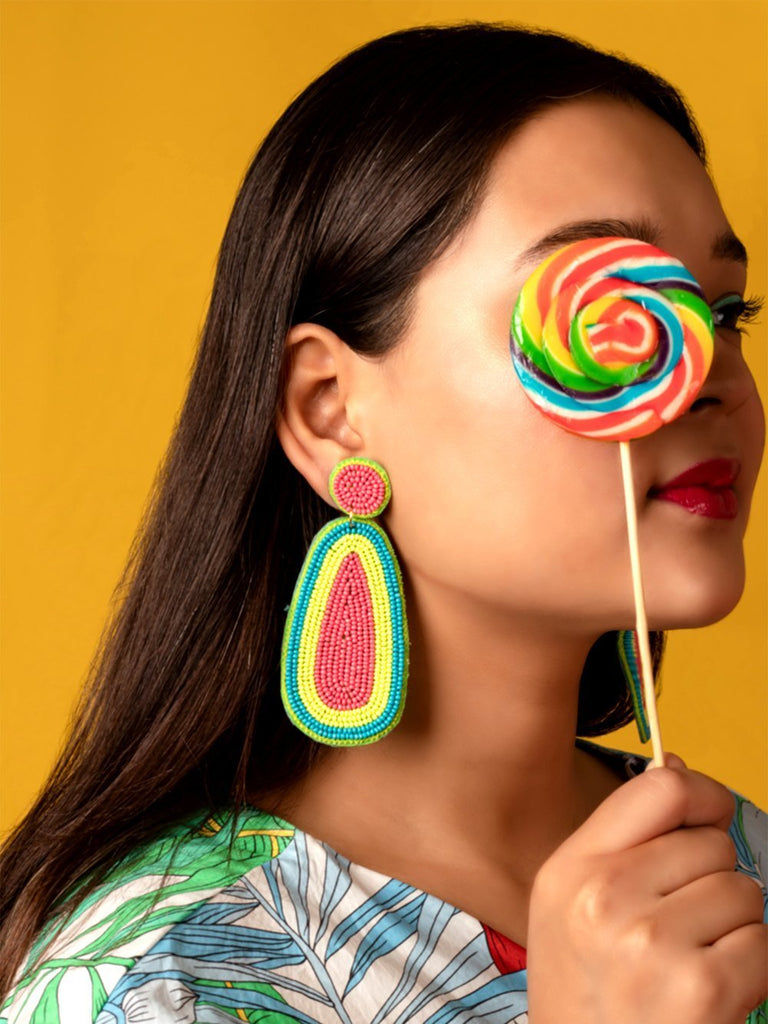 CANDY CRUST BEADED EARRINGS - Tonoto.in (6047347179691)