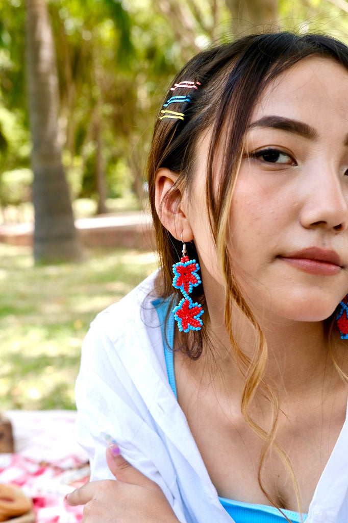 Floral Drop Earrings - Tonoto (7726988689654)