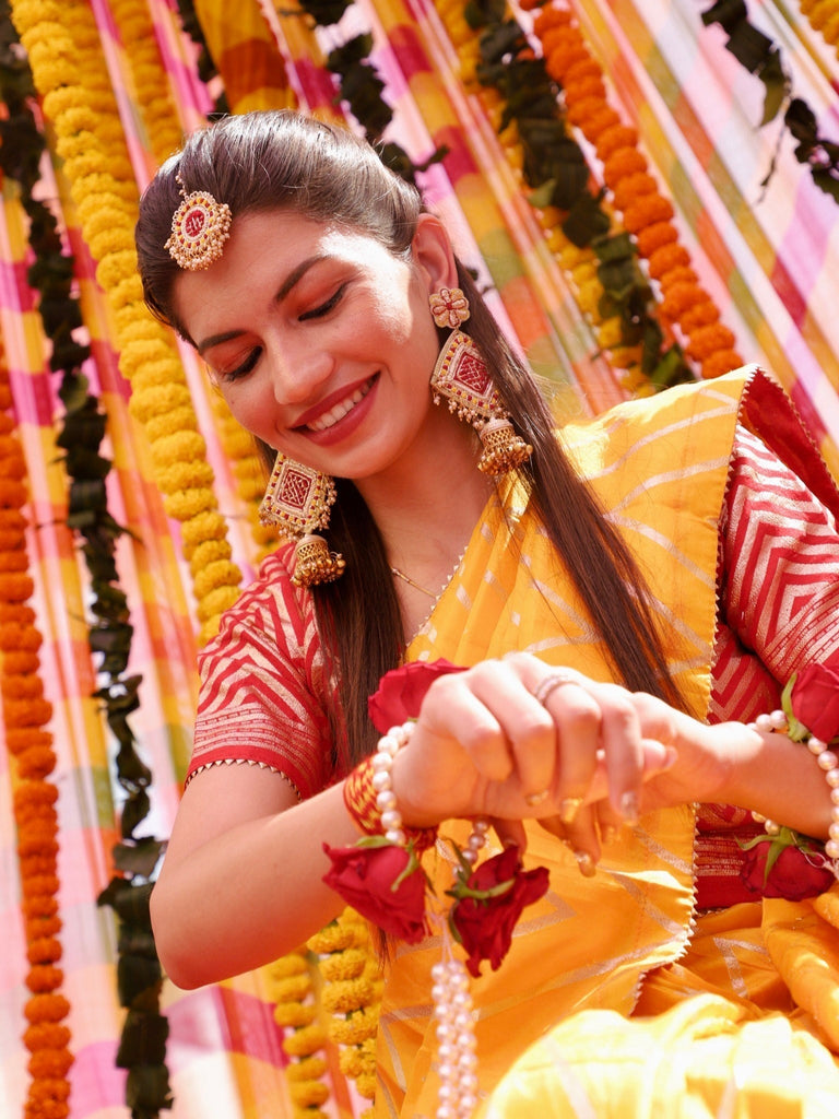 Maang tikka set with sales earrings