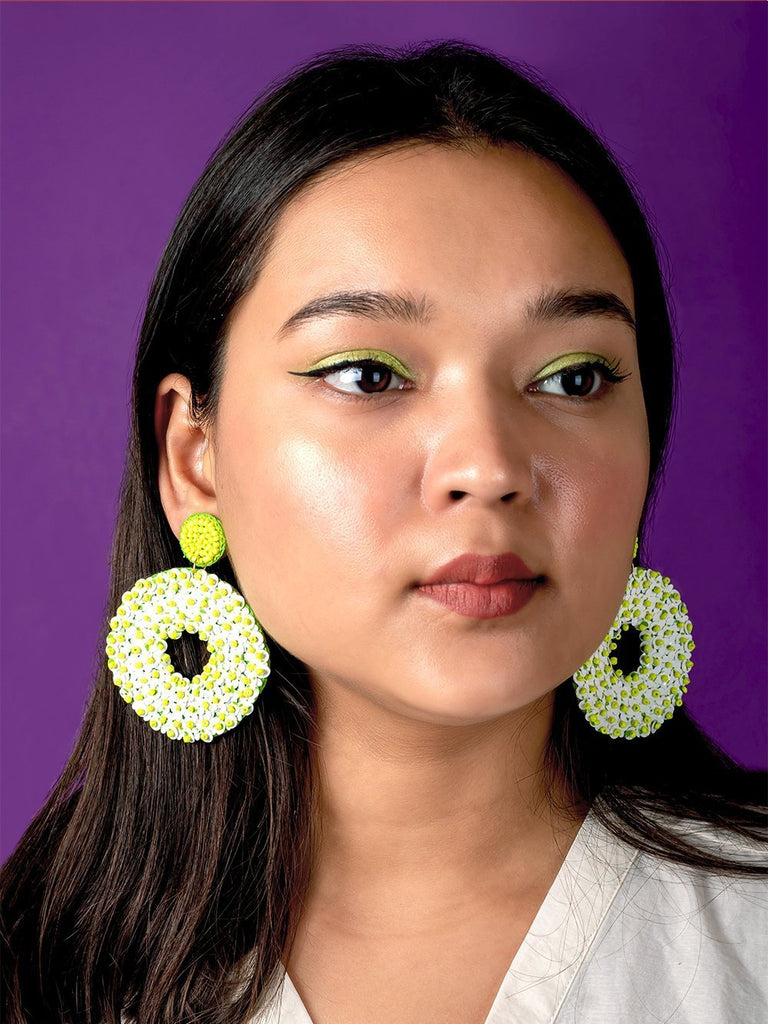 NEON POPS BEADED EARRINGS - Tonoto.in (6047346753707)