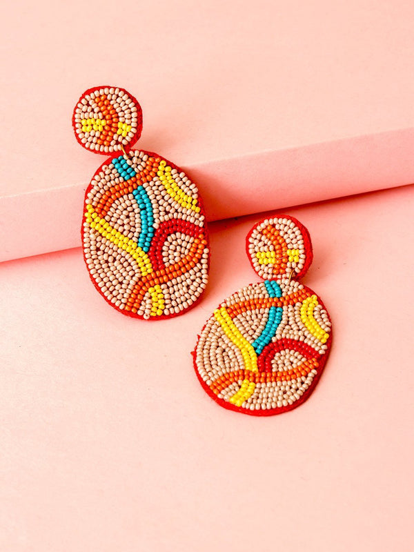VINTAGE BOHO BEADED EARRINGS - Tonoto.in (6047347146923)